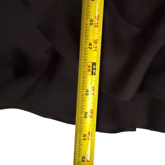 For Love & Lemons Black Ruffle Open Front Satin Slip Dress Size XS - Picture 11 of 14